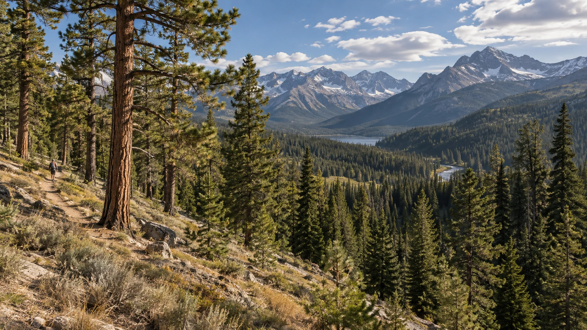 A pine forest in the Northern Rockies, representative of Montana foraging terrain